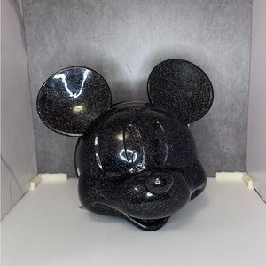 Loungefly Black Glitter Mickey Mouse Head Decor